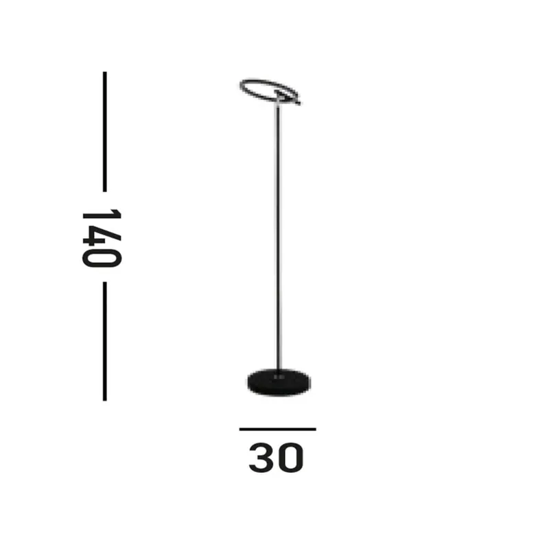 Lampa stojąca LED Space, czarna, metalowa