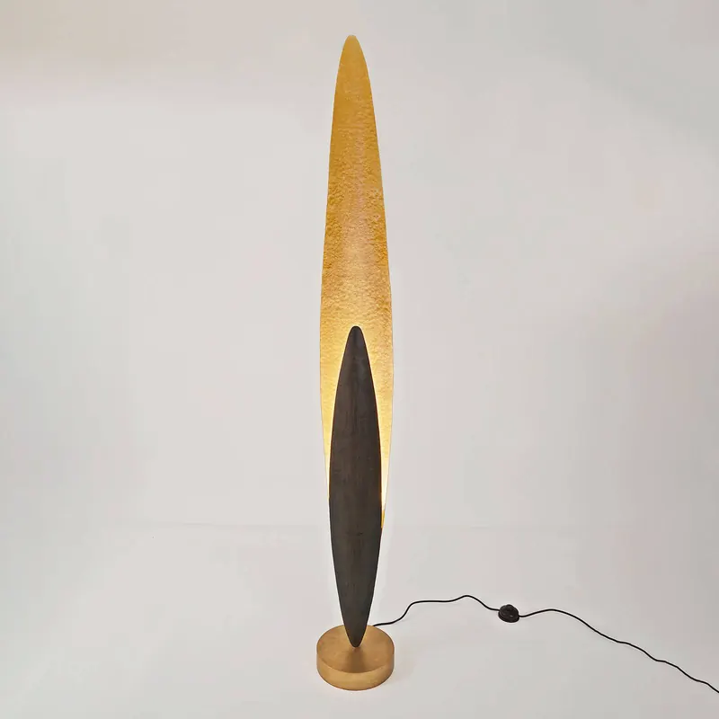 Lampa podłogowa Lingua, złota