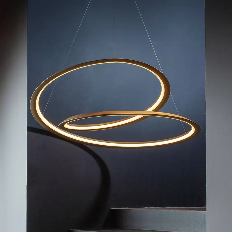 Lampa wisząca Nemo Kepler 2 700K Down Ø110cm złota