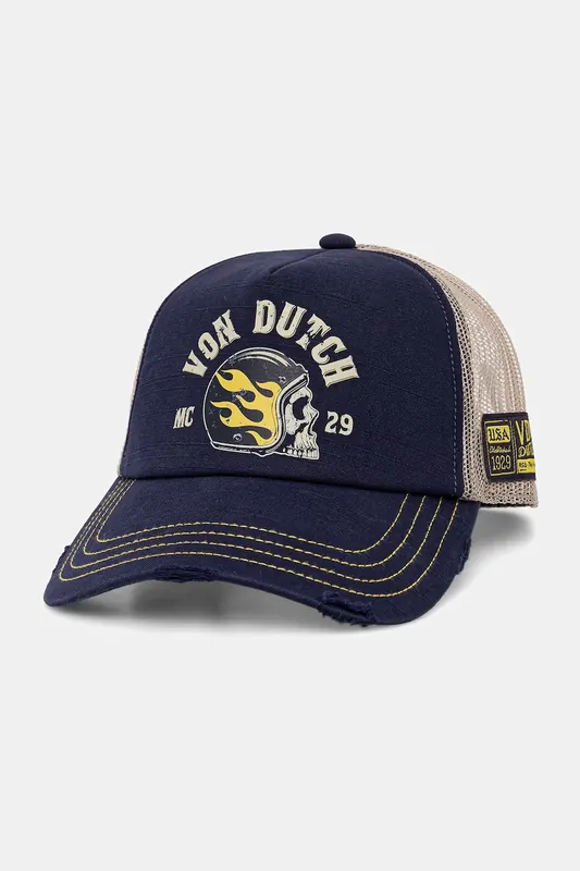 Von Dutch czapka z daszkiem trucker męska z bawełną