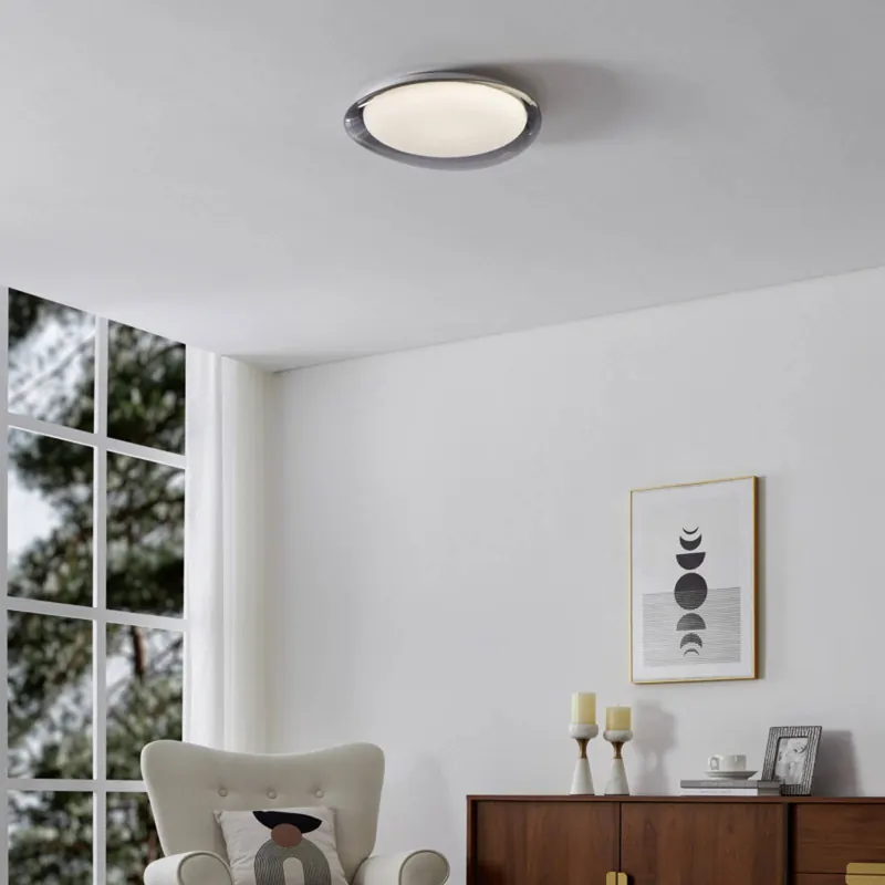 Lampa sufitowa LED EGLO CONISTARINO, szaro-dymna, Ø 40 cm, CCT