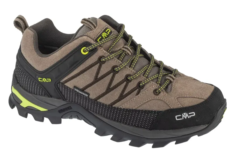 CMP Rigel Low WP 3Q13247-11PU, Męskie, Brązowe, buty trekkingowe, skóra zamszowa, rozmiar: 43
