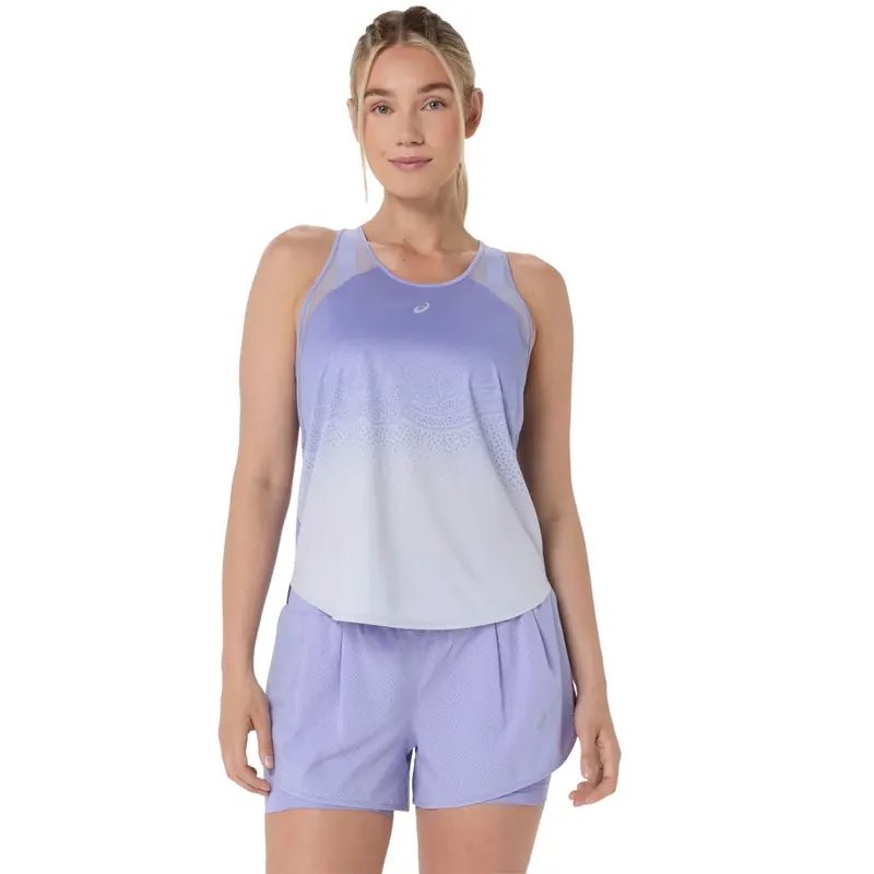 ASICS Road Fade Tank 2012D429-500, Damskie, Fioletowe, t-shirty, poliester, rozmiar: S