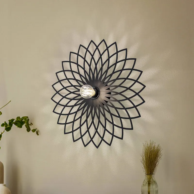 Lampa ścienna Fellini MR-987 otwór Ø50cm czarny