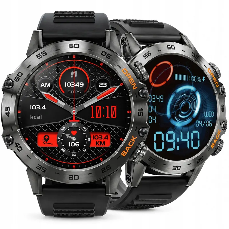 Smartwatch Wodoodporny Zegarek Męski Menu Pl Rozmowy Ciśnienie Smart Watch