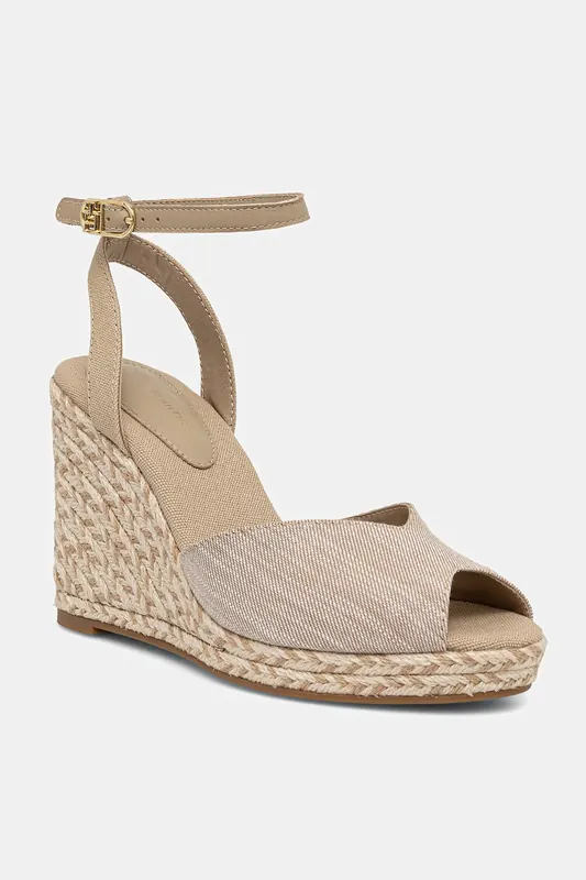Tommy Hilfiger sandały CHAMBRAY HIGH WEDGE ESPADRILLE