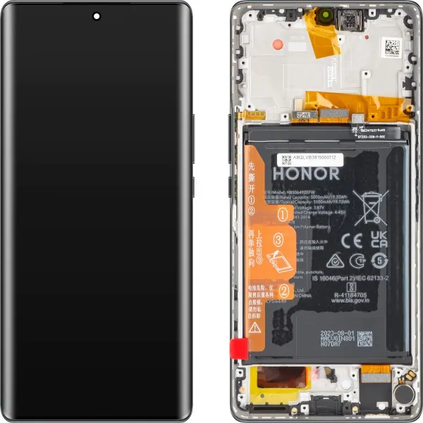 Org Wyświetlacz LCD ramka bateria do Honor Magic5 Lite Honor X9a czarny