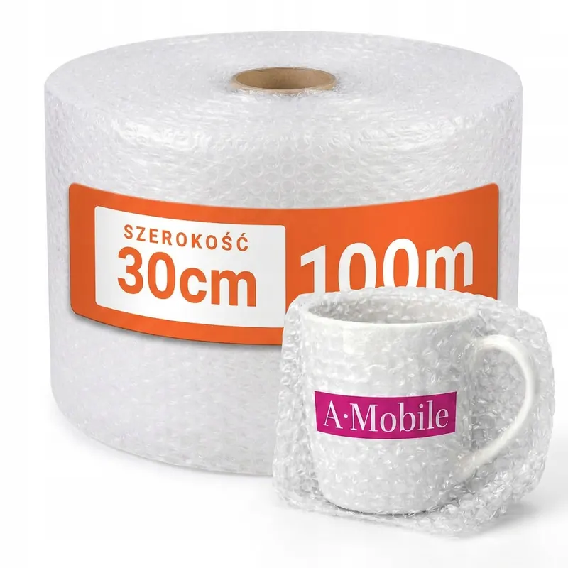 Folia Bąbelkowa 30cm 100m Pęcherzykowa szerokość Pakowania Ochronna Długa