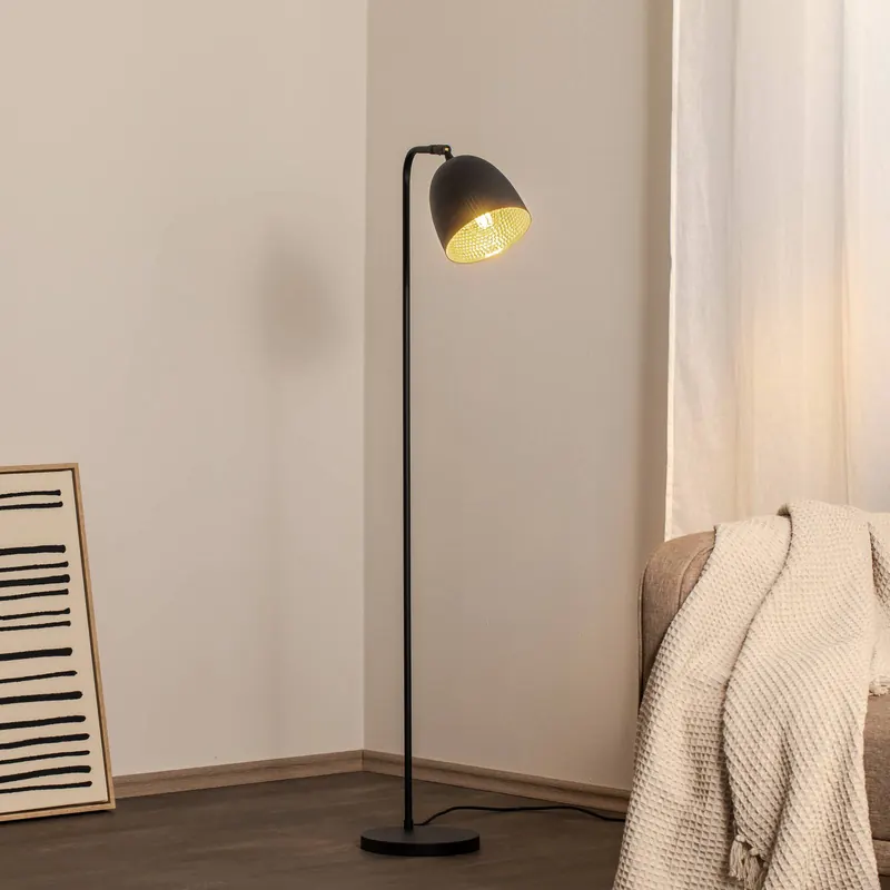 Lampa stojąca Tattoo 4090, czarna, metal, wysokość 120 cm