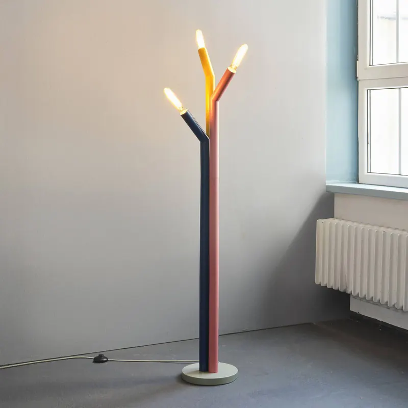 Lampa stojąca OSRAM Decor Straw, 3-punktowa, kolorowa, stalowa, E27