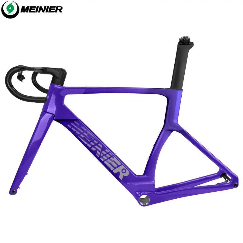 Lekka Rama Roweru Szosowego Karbonowa W Pełni Ukryta Rama Roweru Szosowego z Hamulcami Tarczowymi Karbonowa BB T47 Aerodynamiczny Zestaw Ramy Roweru Szosowego Karbonowego