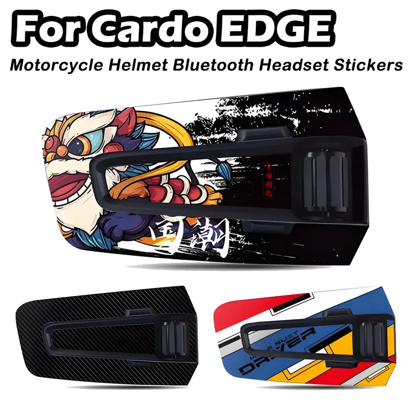 Naklejki dekoracyjne na kask motocyklowy Cardo EDGE z zestawem słuchawkowym Bluetooth, naklejki ochronne na słuchawki, akcesoria