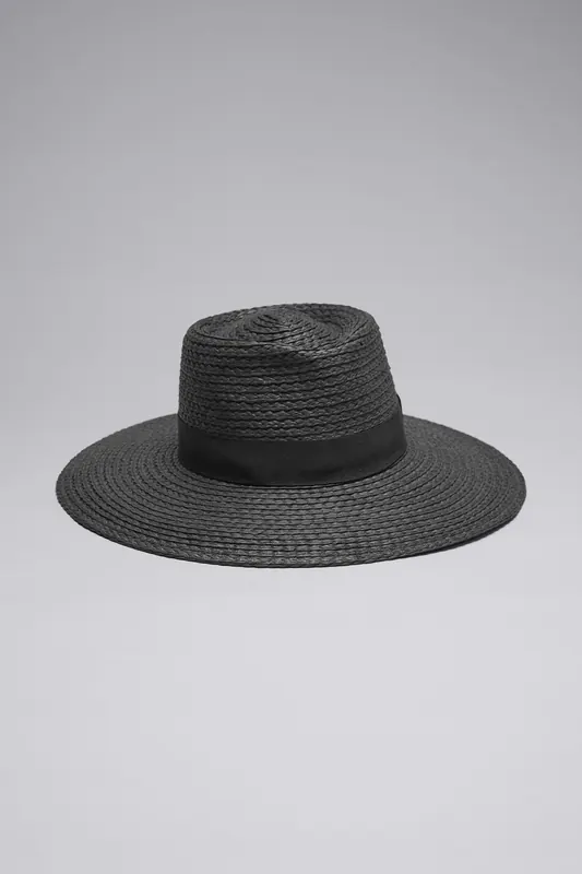 & Other Stories Oppli Straw Hat Black Maat: XS/S | Hoeden Outlet | Dames | Zwart