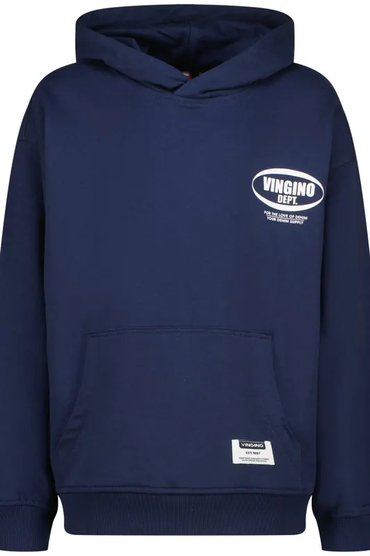 Vingino Basic-hoody Dark Blue Maat: 2 | Sportkleding Outlet | Unisex | Blauw