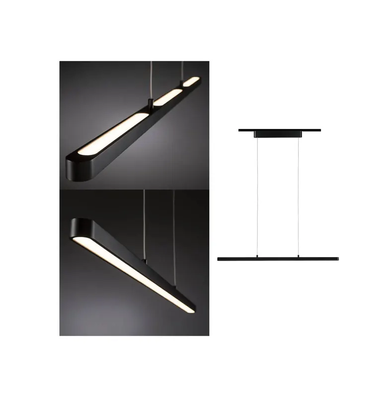 Lampa wisząca LED Paulmann URail Lento, czarny matowy