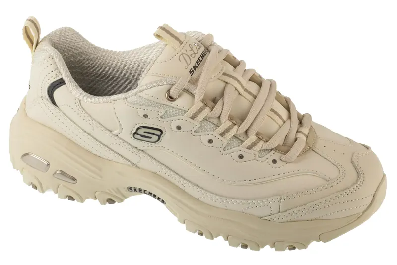 Skechers D'Lites - Fresh Start 11931-OFWT, Damskie, Białe, buty sneakers, skóra licowa, rozmiar: 35