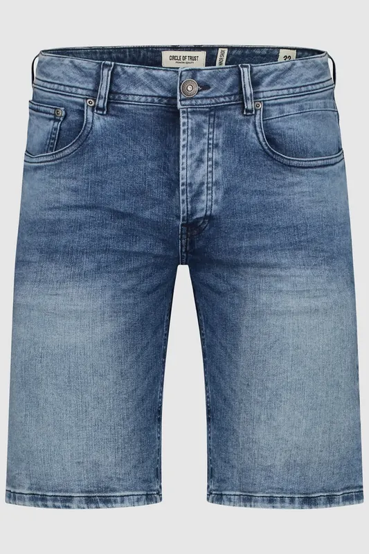 Circle of Trust Connor Denim Short Nighty Blue Maat: W27 | Spijkershorts Outlet | Heren | Blauw