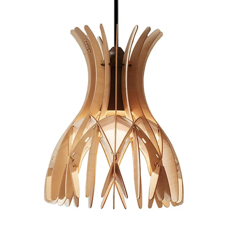 Bover Domita S/20 lampa wisząca, brązowa/buk