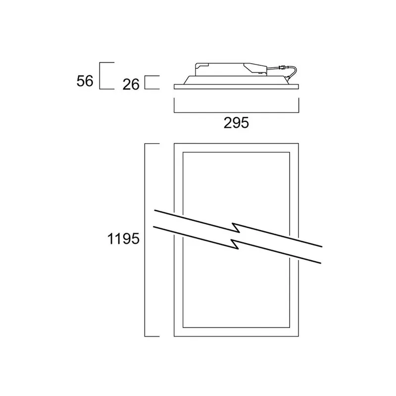 Panel LED Start, 120 x 30 cm, 840, DALI, 29 W