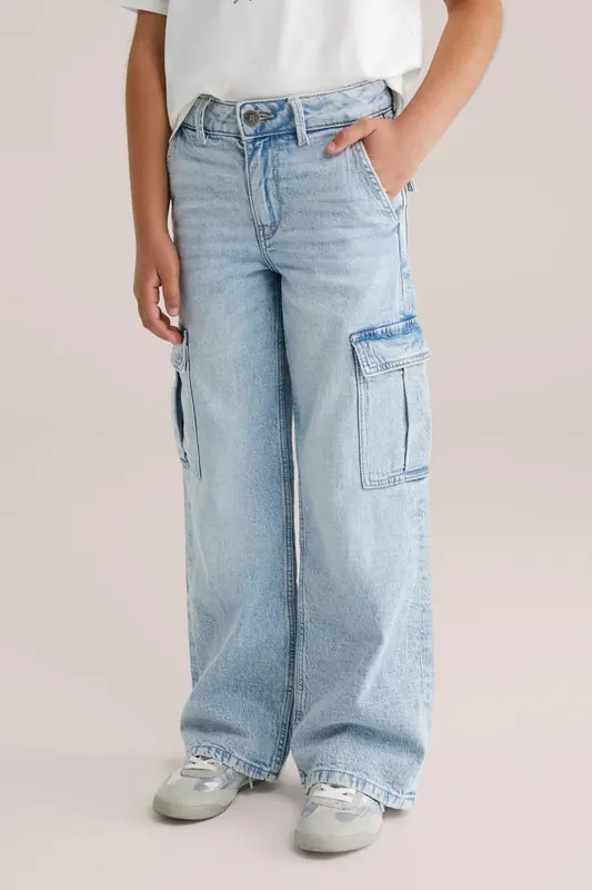 We Fashion Cargo Pants Light Blue Maat: 152 | Spijkerbroeken Outlet | kids | Blauw