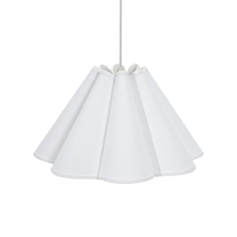 Lampa wisząca PR Home Classic, bawełna, biały, Ø 21 cm