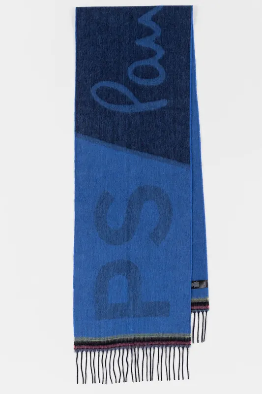 Paul Smith Men Scarf Ps Tilt Logo Navy Maat: OS | Handschoenen Outlet | Heren | Blauw