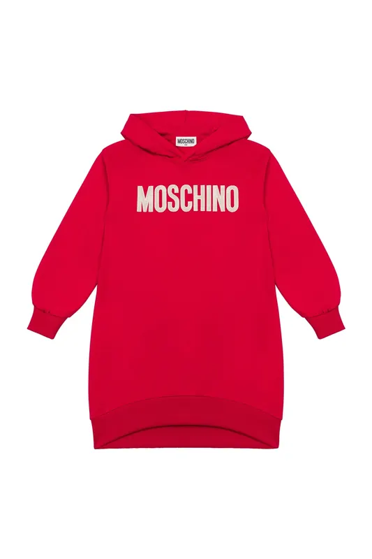 Moschino Girl's Hoodie Dress With Logo Embroidery Red Maat: 6 | Jurken Outlet | Unisex | Rood