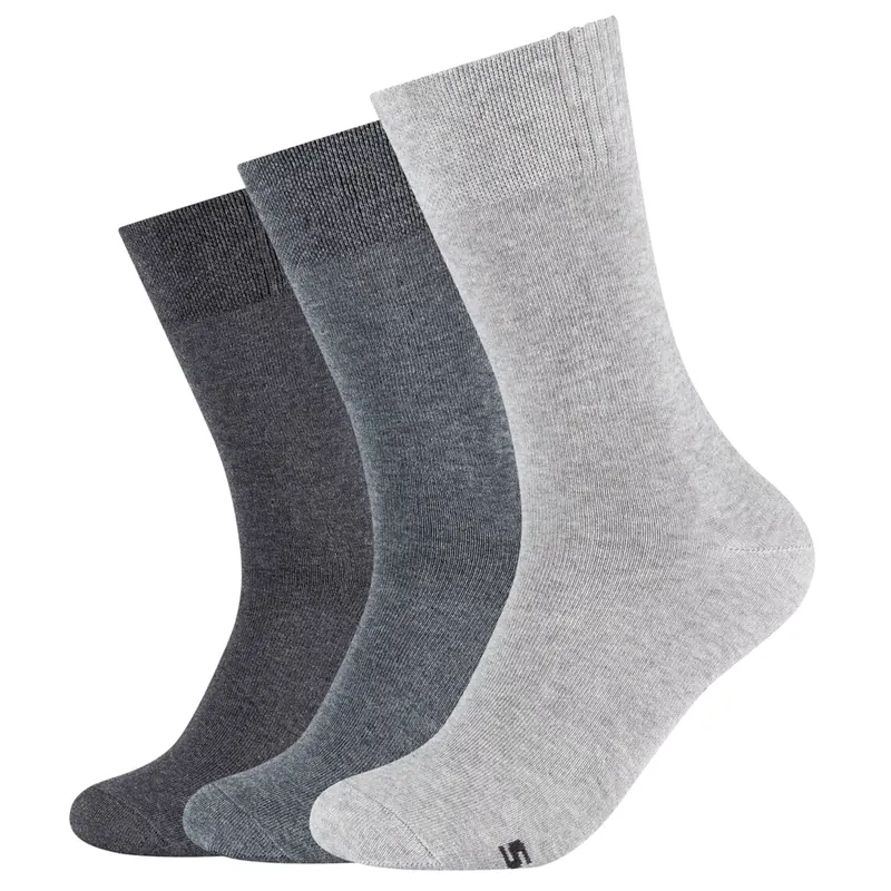 Skechers 3pk Men's Basic Socks SK41007-9300, Męskie, Szare, skarpetki, bawełna, rozmiar: 39-42