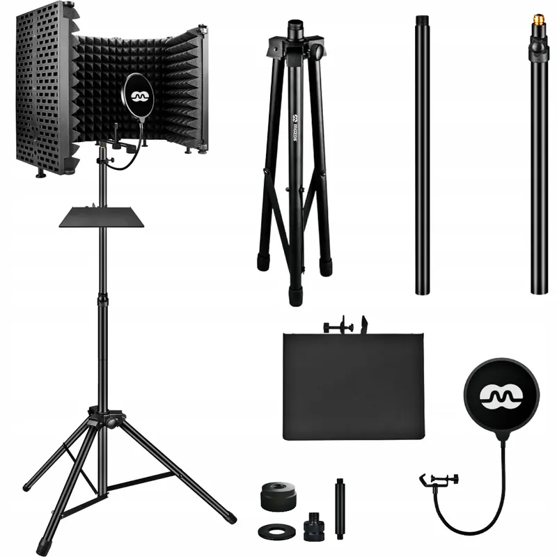 Sada Akustická Kabína Statív Pop Filter Polica