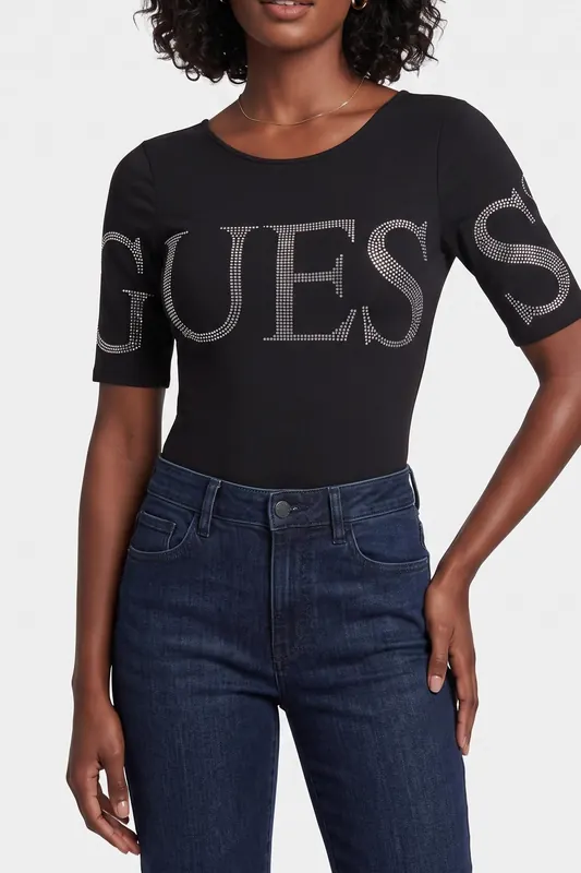 GUESS Lowback Bling Jet Black A996 Maat: XL | Tops Outlet | Dames | Zwart