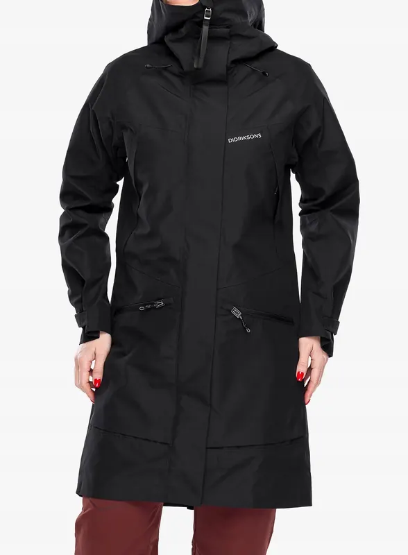 Parka przeciwdeszczowa damska Didriksons Ilma Parka 8 black 38 (M)