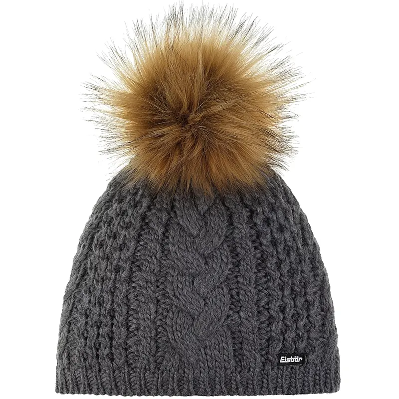 Eisbar Afra Lux E80111-007, Damskie, Szare, czapki, Merino, rozmiar: One size