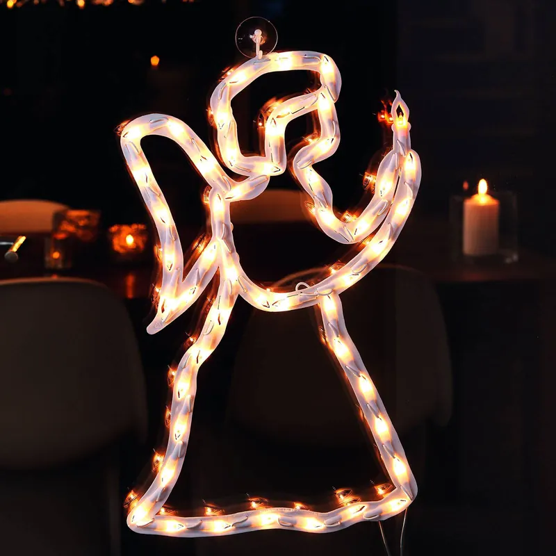 Kontur anioła LED do okna, wewnętrzny, 50pkt