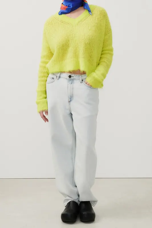 American Vintage Bymi Jumper Jaune Fluo Maat: L | Sweaters Outlet | Dames | Geel