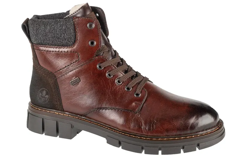 Rieker Booties 32205-25, Męskie, Brązowe, trzewiki, skóra licowa, rozmiar: 41