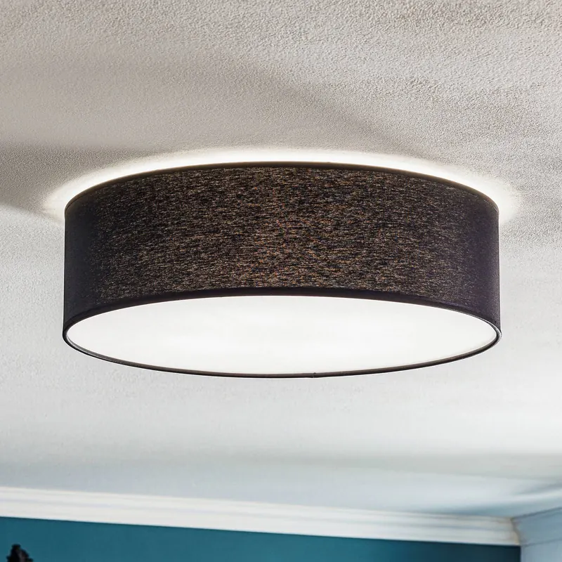 Lampa sufitowa Rondo, ciemnoszara Ø 45 cm