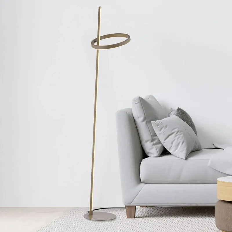 JUST LIGHT. lampa stojąca LED Ritus piaskowa, żelazna, ściemniany, 3000 K