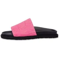 Moschino Allover Logo Nylon Slide Sandals Pink Maat: 35 | Sandalen Outlet | Dames | Roze