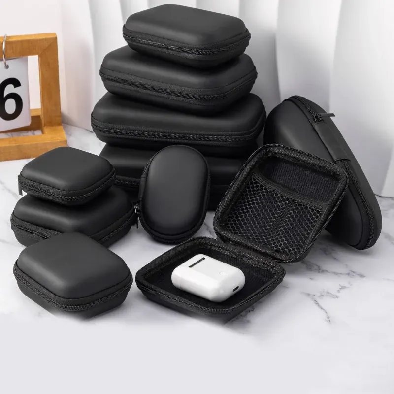 Przenośna torba do przechowywania gadżetów cyfrowych Mini 3C Hard Shell ze sztucznej skóry Etui na ładowarkę do słuchawek Kabel do transmisji danych U Disk Organizer