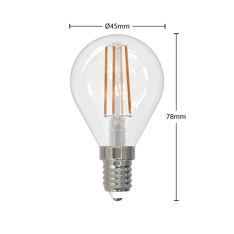 Żarówka filament LED E14 4W 2 700 K kropla 5szt.
