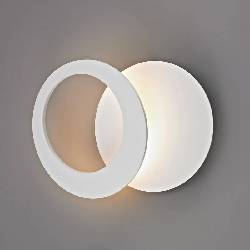 Kinkiet LED Toronto, biały, Ø 26 cm, aluminium, regulowany