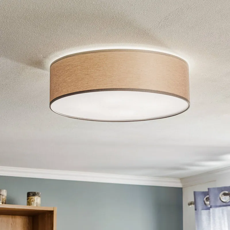 Lampa sufitowa Rondo, brązowa, Ø 45 cm