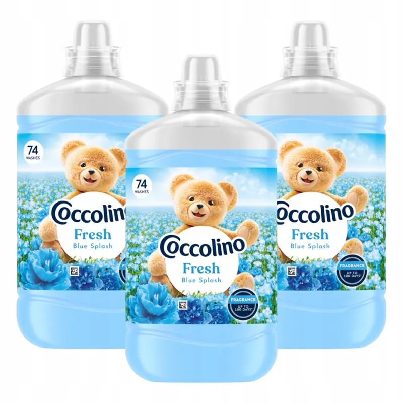 Zestaw 3X Płyn Do Płukania Coccolino Fresh Blue Splash 74 Prania, 1702ML