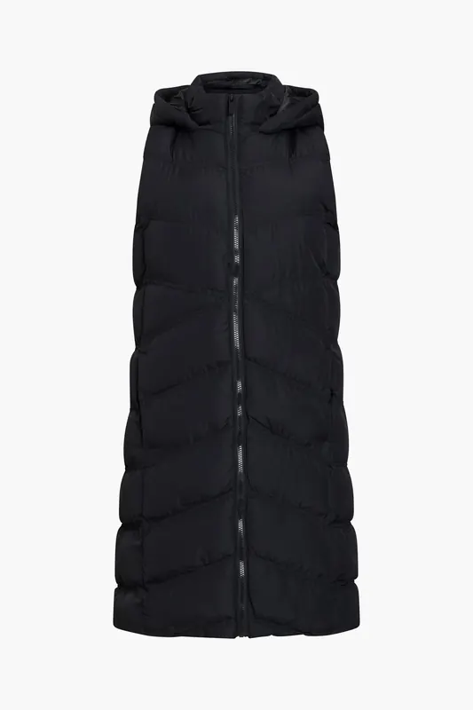 French Connection Gilet Row Hood Mid Black Maat: XL | Gilets Outlet | Dames | Zwart