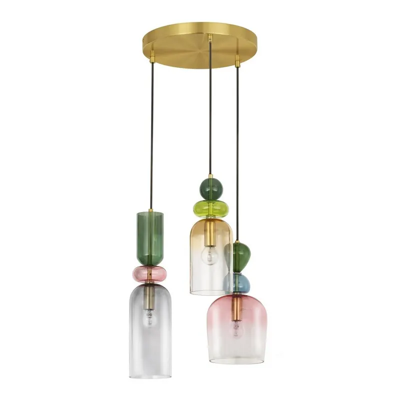 Szklana lampa wisząca w kolorze złota ø 42 cm Murano – Nova Luce