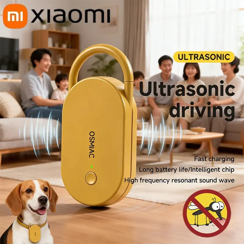 Ultradźwiękowy odstraszacz Xiaomi do samochodu, ładowalny, na komary, myszy, szczury, ochrona przed szkodnikami, z blokadą głowicy, do domu, pojazdu, na kemping.
