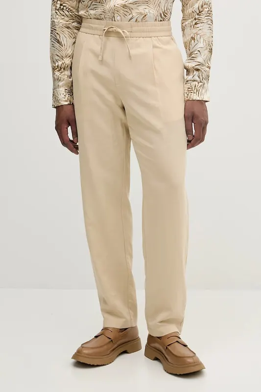Marciano by Guess spodnie z domieszką lnu DANIEL