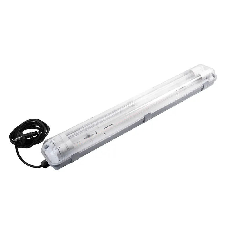 Lampa do uprawy roślin MEGAMAN Rocca, szerokość 10 cm, 2 x T8, IP65