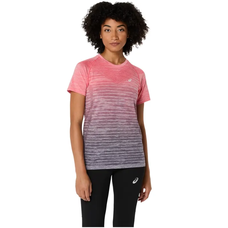 ASICS Seamless SS Top 2012C385-701, Damskie, Różowe, t-shirty, nylon, rozmiar: M