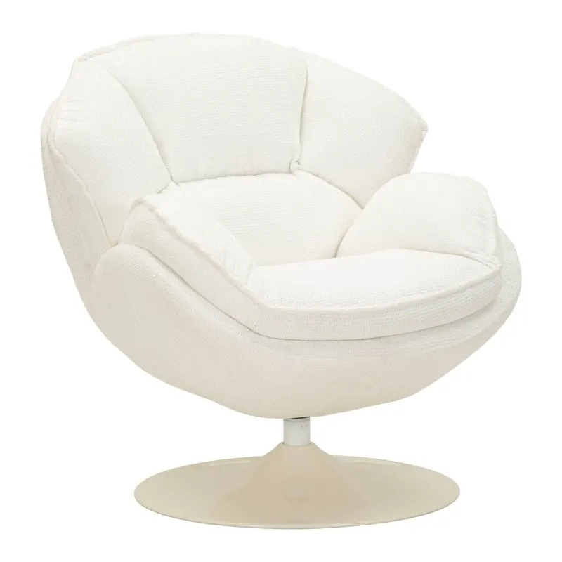 Biały obrotowy fotel Retro Style – Mauro Ferretti